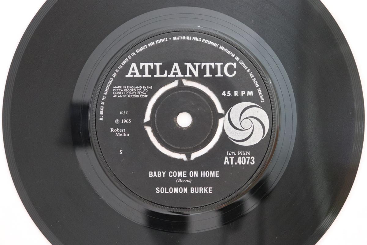 

7inch Record SOLOMON BURKE - Baby Come On Home AT4073 Atlantic 1965 UK Soul/Funk Used