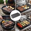 Professional Wrought Iron Reversible Grill Griddle Pan with Handle Perfect For Stovetop Oven Camping Even Heating