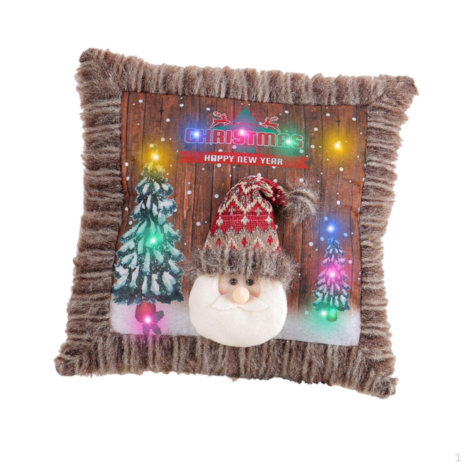 

Рождественский чехол для подушки, декоративный модный плюш, светящийся