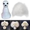 Cabeza de Perro Modelo de Práctica de Pelo Sintético Realista Para Peluquería Canina DIY, Entrenamiento Escolar y Accesorios de Técnicas de Estilismo