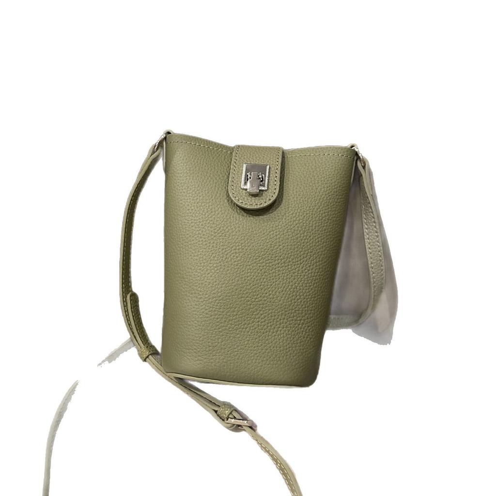 New cowhide versatile mobile phone bag 2025 early spring fashion trend simple mini mini shoulder messenger bag