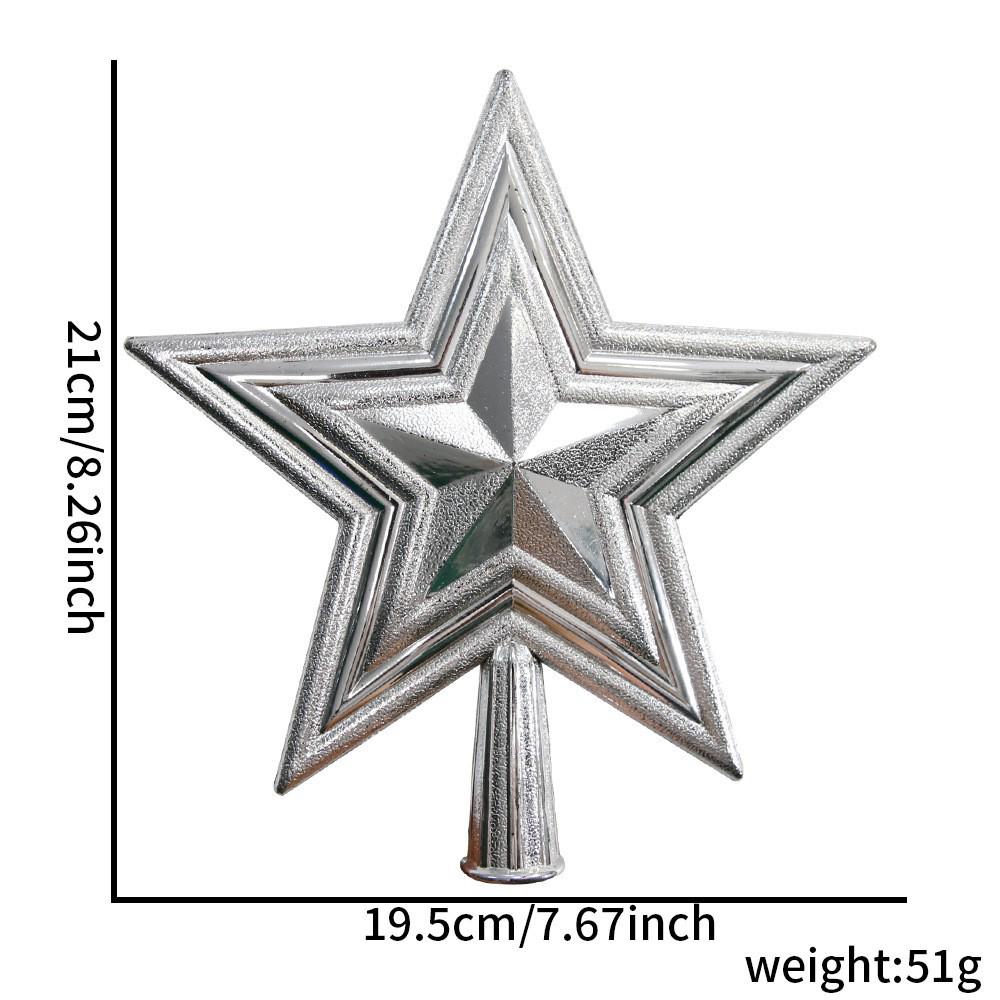 Pentagram Cutout 3D Star Christmas Tree Topper Ornament