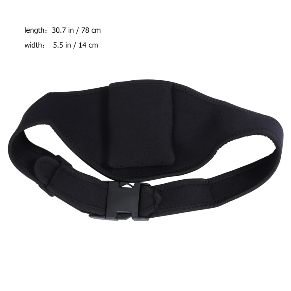 VICASKY Instructor Microphone Belt, Adjustable Microphone Transmitter Pouch, Lightweight and Durable, for Waist, Black