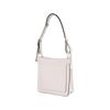 Longchamp Le Foulonné Silver Metal Zipper Closure Calfskin Hobo Bag Women Handbags White 10272HFI037