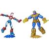 Figurines - MARVEL - Avengers Dualpack - Iron Patriot Et Thanos - Super-flexibles - 4 Pièces