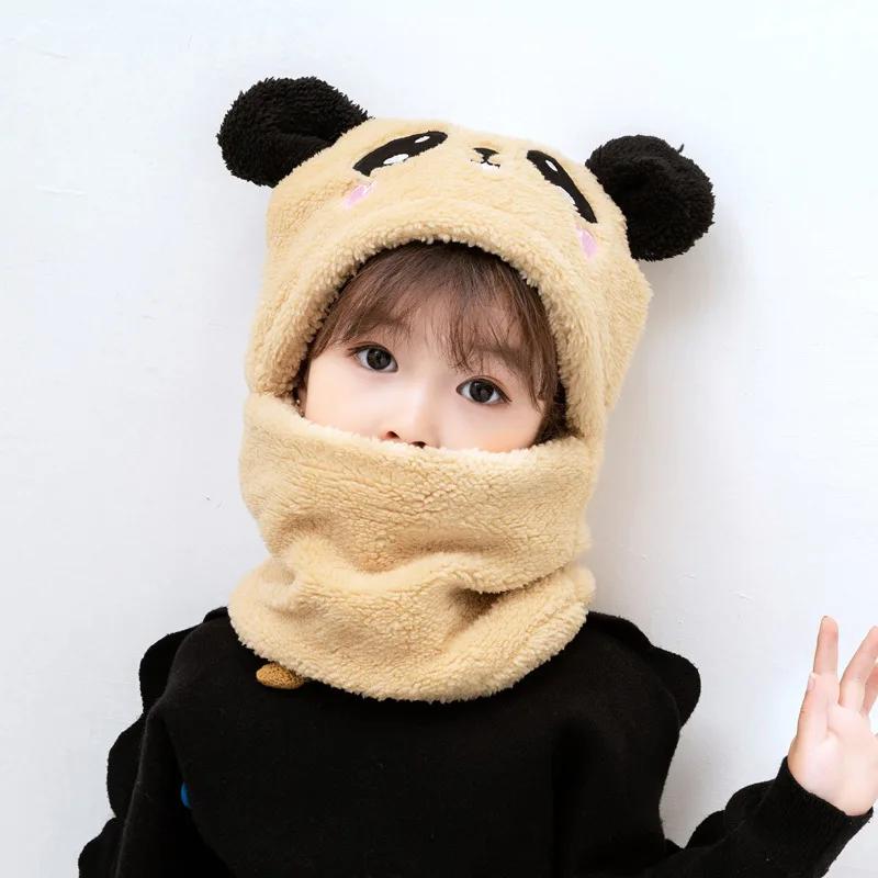 2-8 Years Old Baby Winter Hat Fleece Lined Girls Boys Infant Caps for Kids Earflap Scarf Knitted Beanie Balaclava Skull Caps