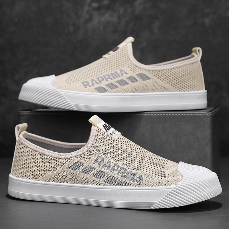 

Повседневные кроссовки из парусиновой ткани, мокасины для скейтбординга, мягкие и удобные туфли для спорта и отдыха на открытом воздухе для мужчин, парусиновые, новые 39 бежевый