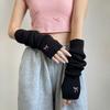 Knitted Warm Arm Sleeve Long Fingerless Gloves Fashion Arm Warmer Gloves  Autumn Winter