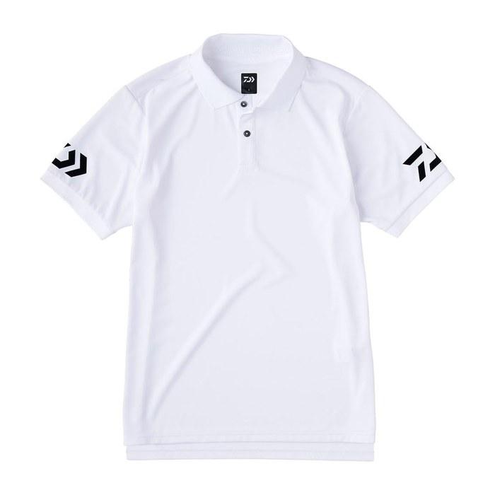 [Daiwa] Short-Sleeve Polo Shirt DE-7925 White x Black XL