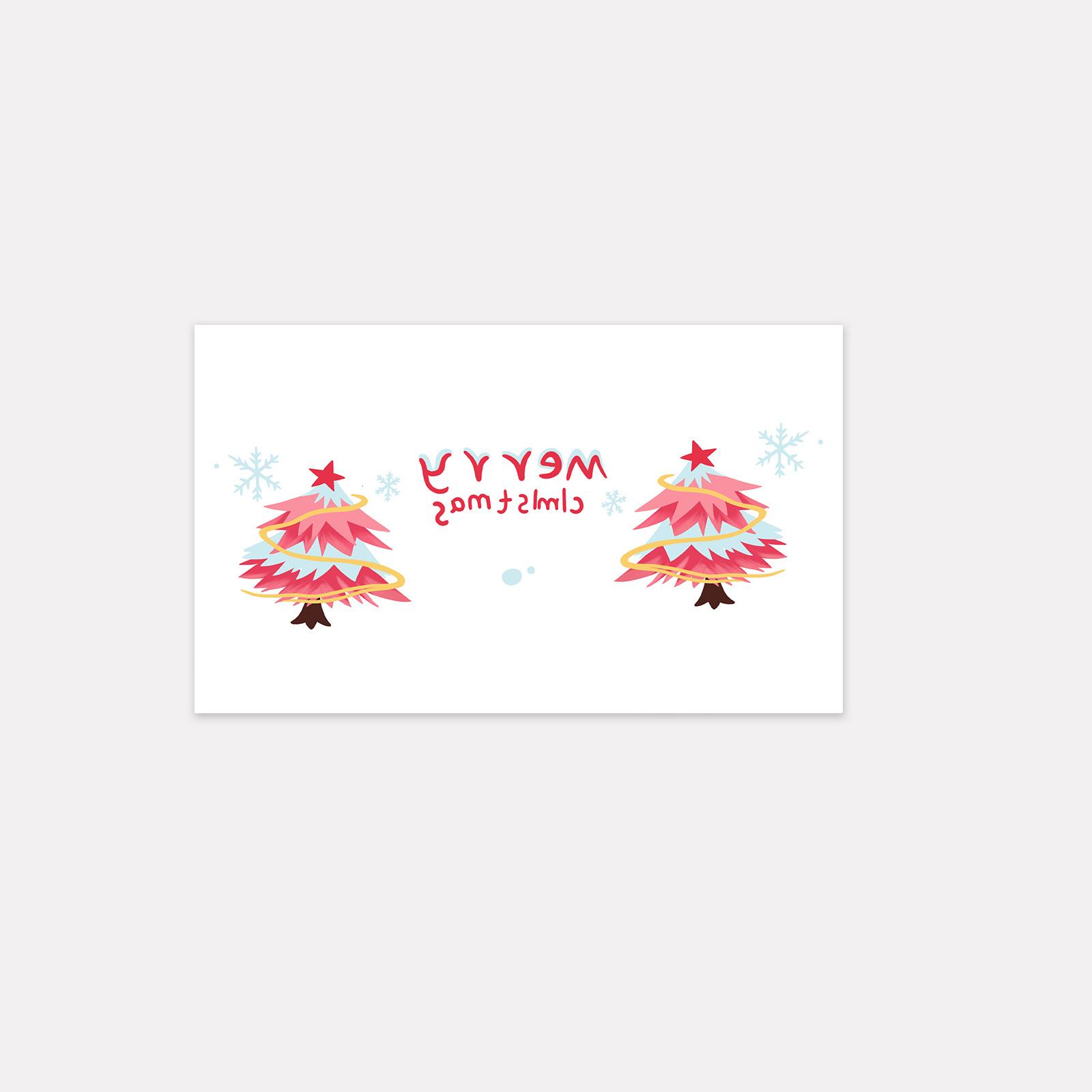 Christmas Makeup Face Sticker Cute Sweet Creative Christmas Tree Blush Temporary Tattoo Sticker 15*9