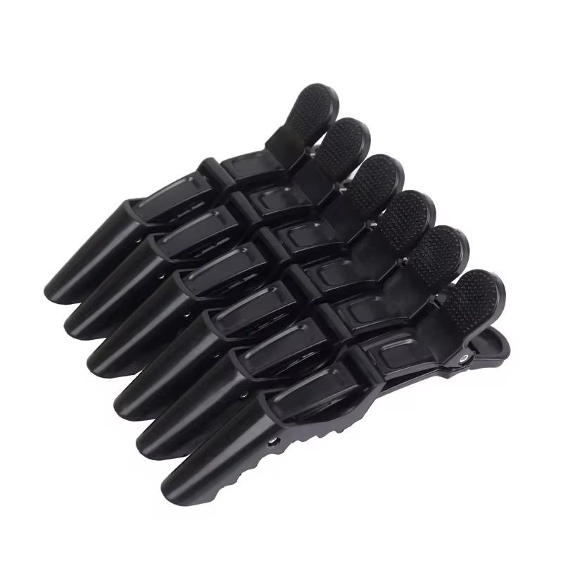 6-12PCS New Salon Tools Hairdressing Smooth Crocodile Clip Hair Clip Hair Perm Hair Dye Plastic Duckbill Clip Hair Dye Clip