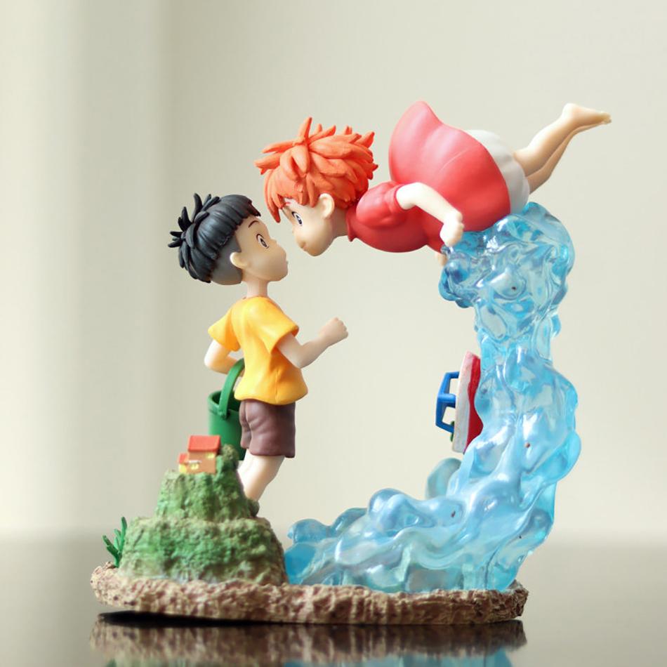 Ponyo On The Cliff Figure Ponyo Sou Sky Seagal Figure Pvc Statue Anime Action Figurine Collection Model Doll Toys Birthday Gifts
