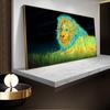 Animal Oil Painting Fluorescent Lion Cartoon Art Canvas Drawing Living Room Corridor Office Home Decoration Mural No Frame