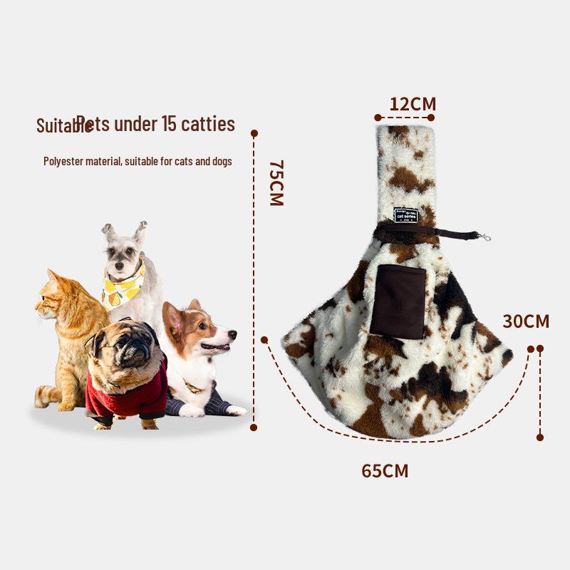 In Stock Cross-Border Portable Pet Sling Backpack for Small Dogs & Cats - Winter Outdoor Carrier Bag