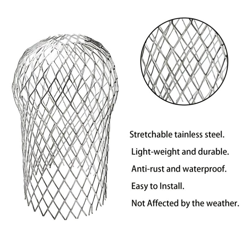4 Protections De Gouttière QBXMY7 - Filtres à Feuilles Aluminium 3,5 Pouces