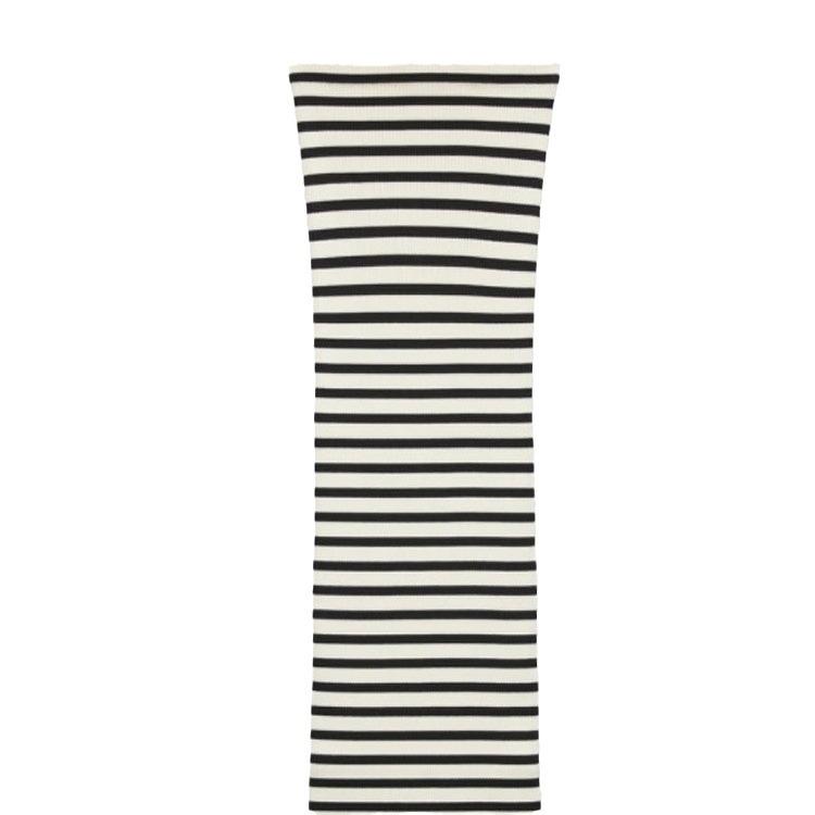 Pure desire style Spice girl striped sleeveless dress tube top sexy inner knitted hip skirt atmosphere vacation dress