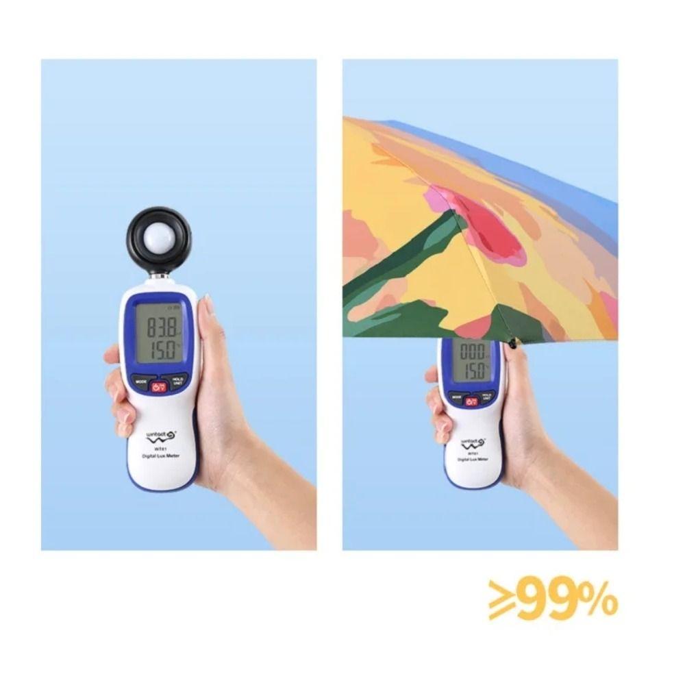 Mini Sun Umbrella Anti UV Pocket Sunshade Umbrella Easily Store 6-Folding Parasol Women Men