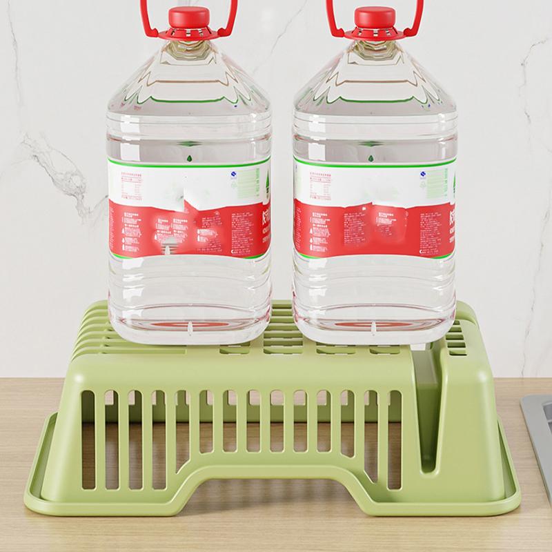 New Pull basket Kitchen cabinet 2-layer drawer Bowl Plastic Drain Basket Space Bowl Rack Home Storage Shelf