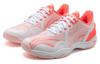 Li Ning Raid Rubber Cushioning, Wear Resistant Low top Badminton Shoes Unisex White Red AYZT009-2