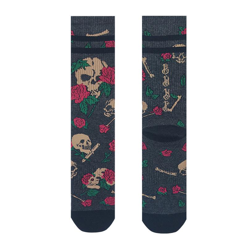 6 Styles Gothic Retro Skull Punk Skeleton Crew Socks Unisex Harajuku Elastic Cotton Women Men Stocking Skateboard Long Socks