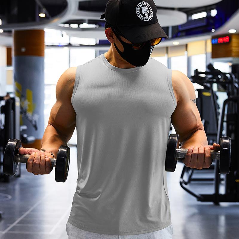 Men's Sleeveless Vest Man Bodybuilding Shirt Sports and Leisure Fitness Wear Athletes T-shirt Mens Singlet Running Vests Dryfit