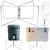 1 Stück Kühlbox Halter Faltbar Tragbar Kühlschrank Kühlbox Ständer Edelstahl Anti-Rutsch Picknick BBQ Eimer Halterung für Outdoor BBQ Picknick