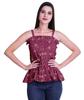 Moomaya Casual Shoulder Strap Flared Hem Cotton Slub Printed Women Summer