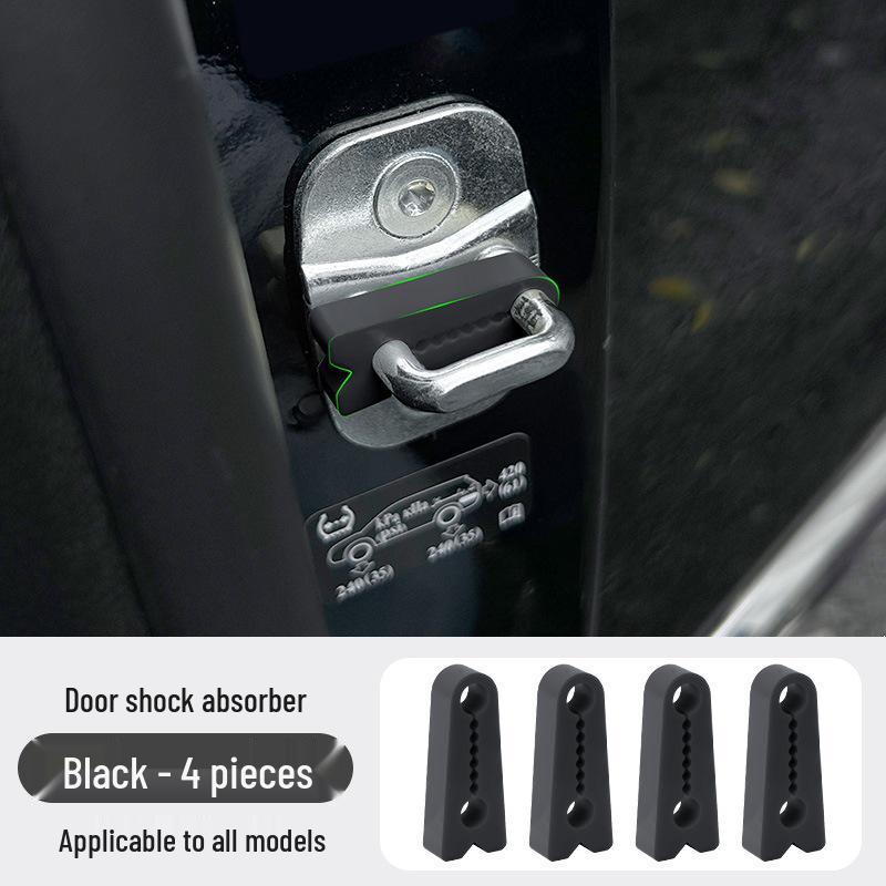 Universal Car Door Lock Shock-Absorbing Protection Pad Sleeve чёрный