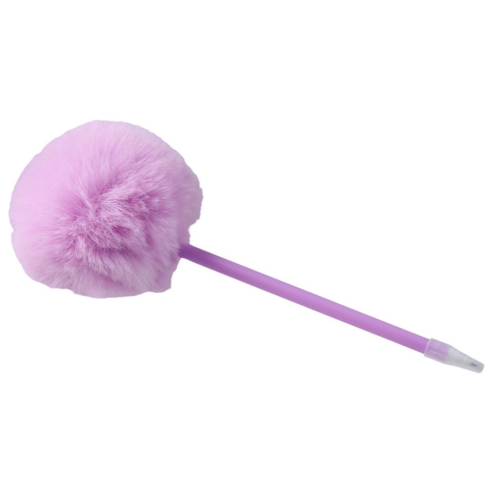 أقلام كروية منفوشة باللون الأخضر، أقلام قطيفة، حبر جل أزرق أزرق، للنساء، لون معكرون، قلم حبر جاف