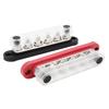 2Pcs Battery Bus Bar 6 X 5 16in M8 150A 6 Channel Power Distribution Block with Cover for Vehicle Solar Systems 12V‑48V