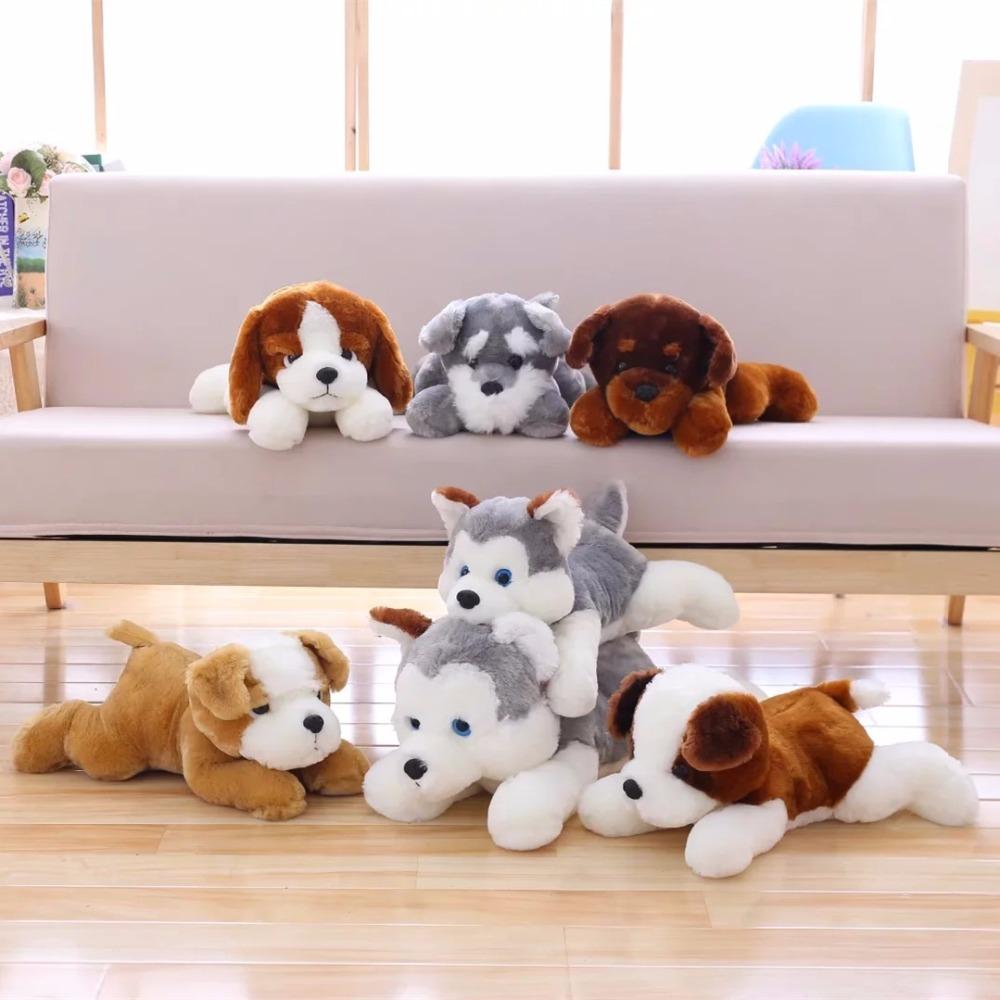 45 cm Søt Hunde Plysj Leke Utstoppet Søt Husky Hundeleke Barn Dukke Kawaii Dyregave Hjemmedekorasjon Crea