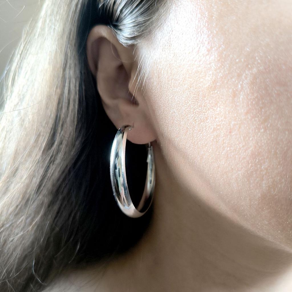 Silver Earrings Without Stones (2162872)
