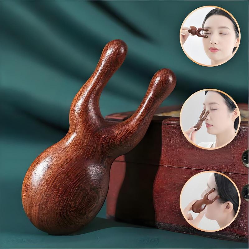 1pc Sandalwood Face Massager Snail Shaped Facial Meridian Massage Tool for Nose Face Eye Relief Relaxation Beauty Skin Care Tool