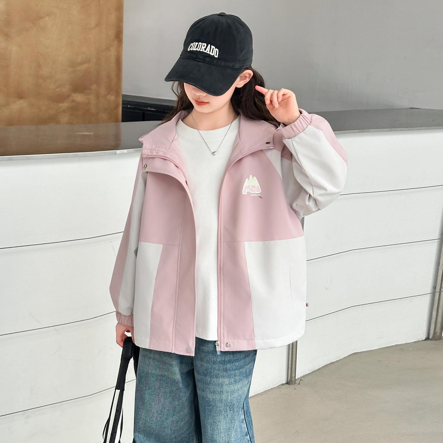 Девичья куртка 2025 года «три в одном», ветрозащитная и водонепроницаемая - Съемное штормовое пальто для осени и зимы. 150 cm