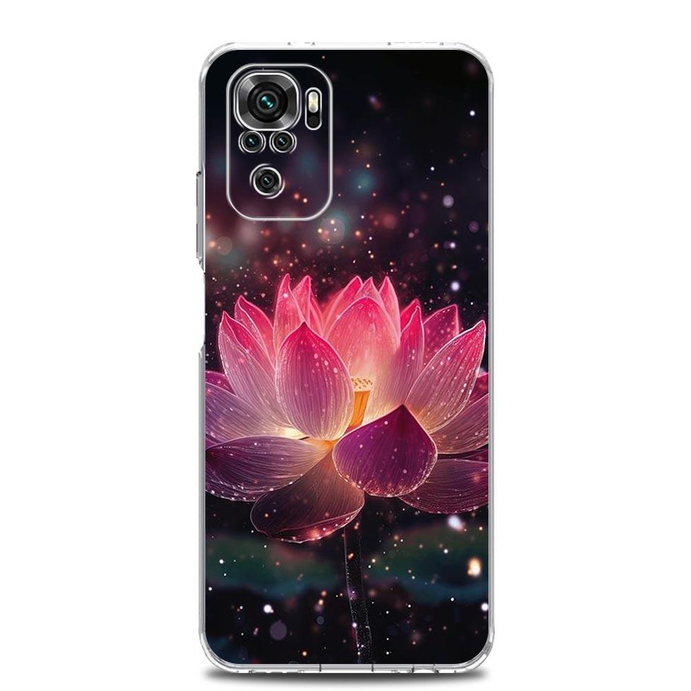 Luxury Lotus Flower Soft TPU Phone Case For Xiaomi Redmi Note 15 14 13 12 4G 10 11 Pro Plus 5G 14C 13C 12C 10C 9A Cover