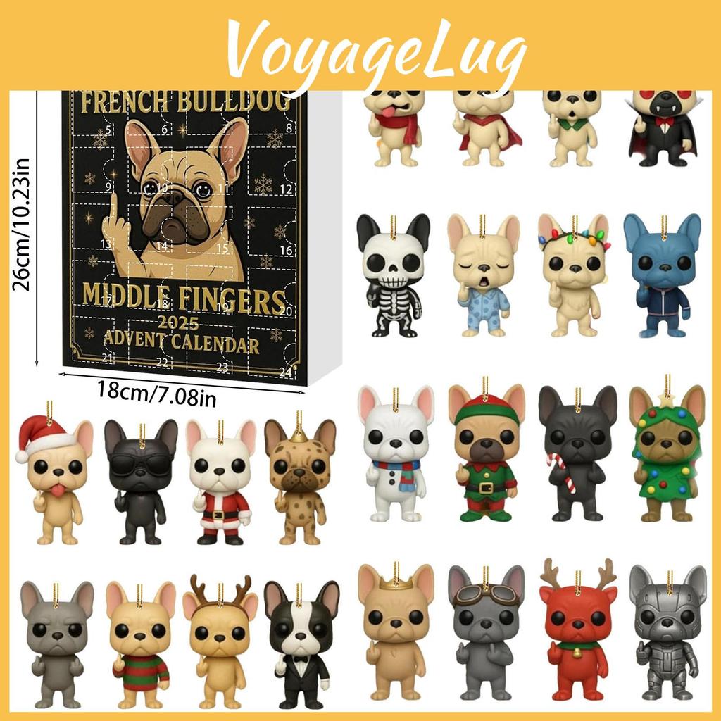 Christmas Bling Box Series Dog Hanging Decor With Playful Middle Finger Design For Celebrations