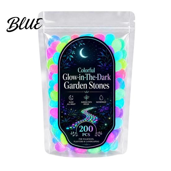 Fade Resistant Glow Rocks 1.5cm Luminous Stones in The Dark Garden Pebbles Outdoor Glowing Rocks Stones Decorative Pebbles for Pathway Patio