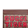 Gucci Vintage Logo Print Canvas And Leather Card Holder Men Card Holder Brown 673002-US7EC-9396