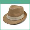 Jazz Fashion Weaving Hat With Wide Brim And Sunshade Design For Outfit Daily