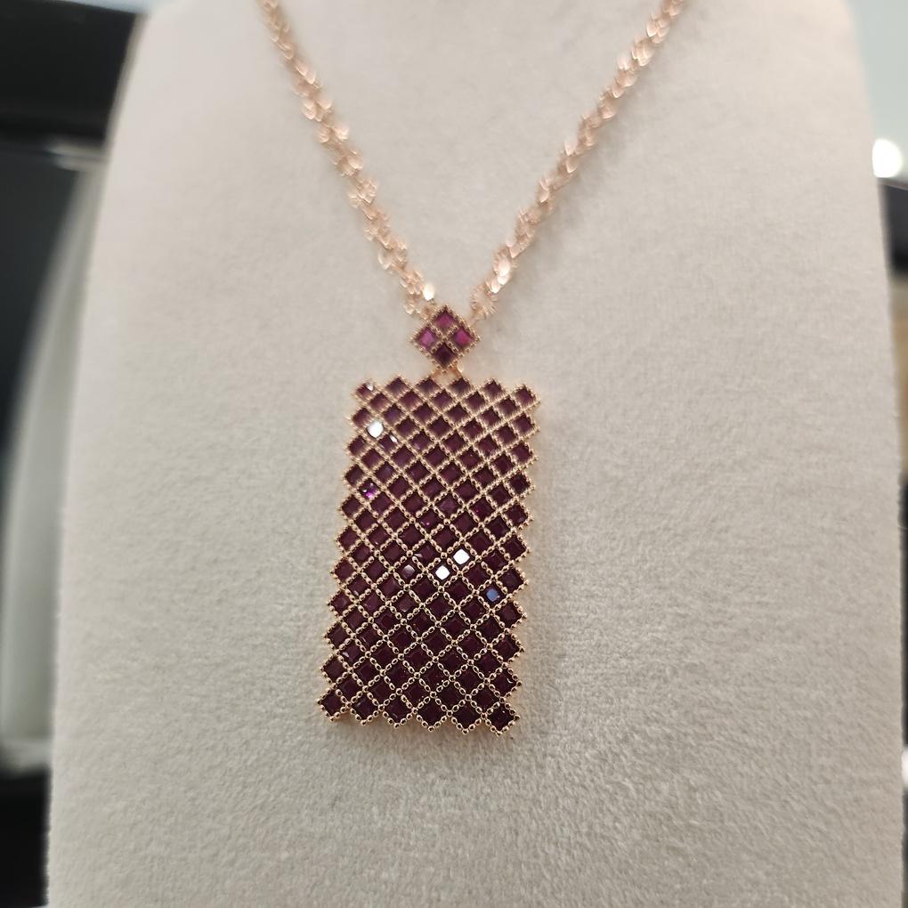 Atria Square Ruby N Necklace JTONEKK0006RBF