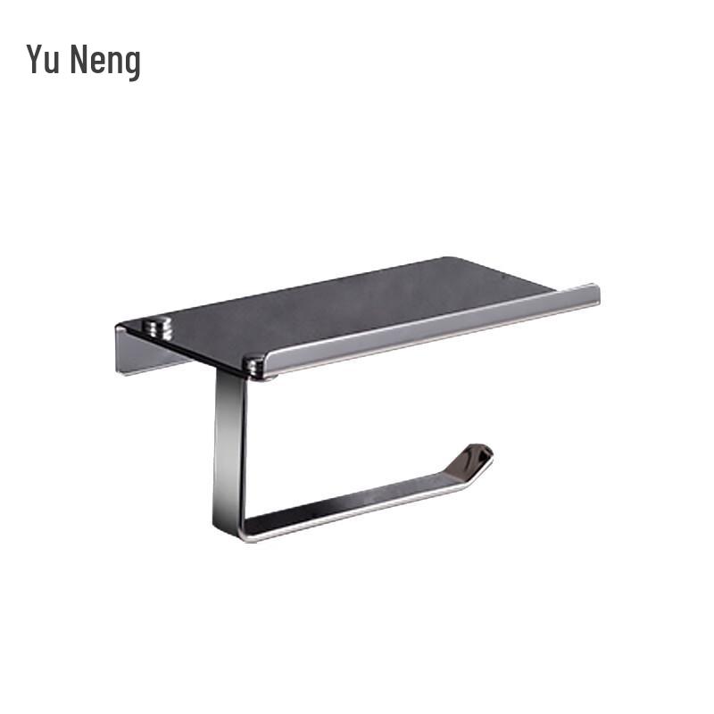 Yùnéng Wall-Mounted Stainless Steel Tissue Holder with Phone Shelf