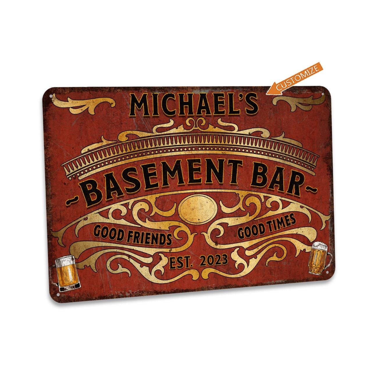 

Custom Metal Sign Vintage Bar Decoration for Home Garage Man Cave Wall Art белый