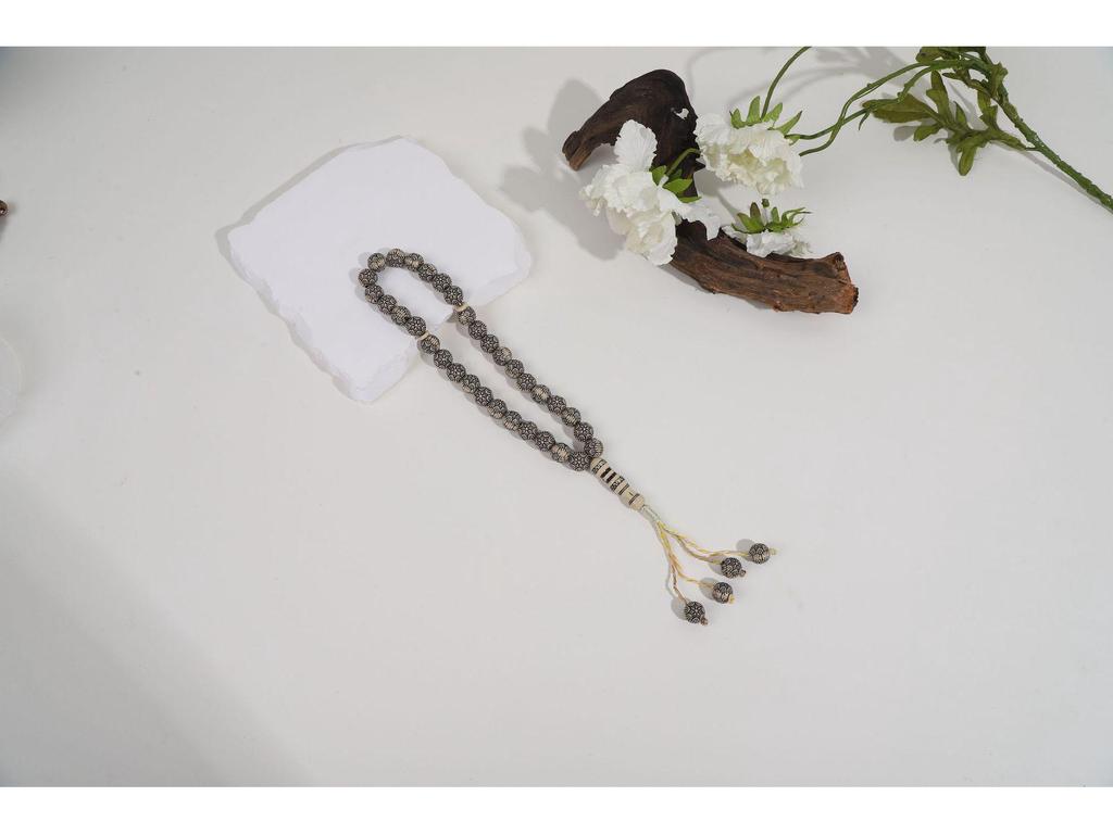Imitation Wood 33-Bead Handheld Muslim Prayer Rosary Bracelet