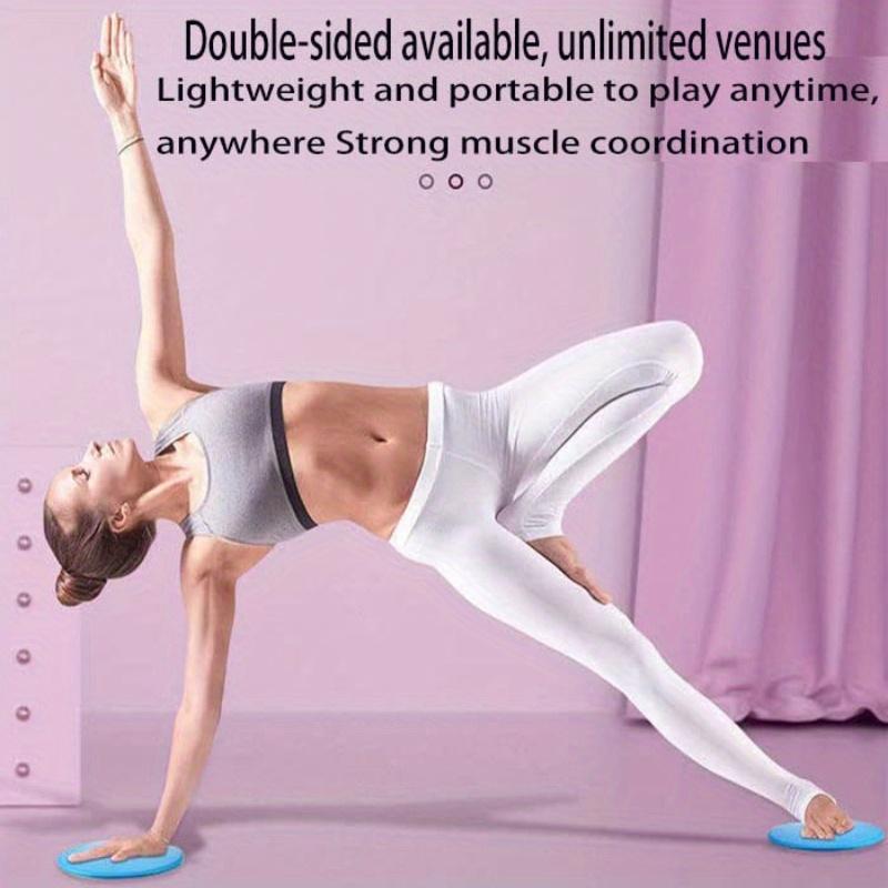 2pcs Pilates Slide Discs Yoga Abs Fitness Foot Mat Sled Waist Trainer Slide Board for Hip Lifting and Core Strength Training