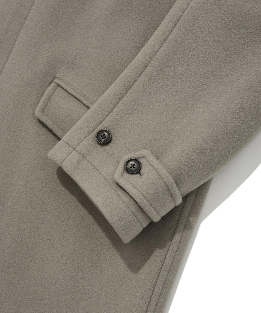 Covernat Wool Balmacaan Coat Beige