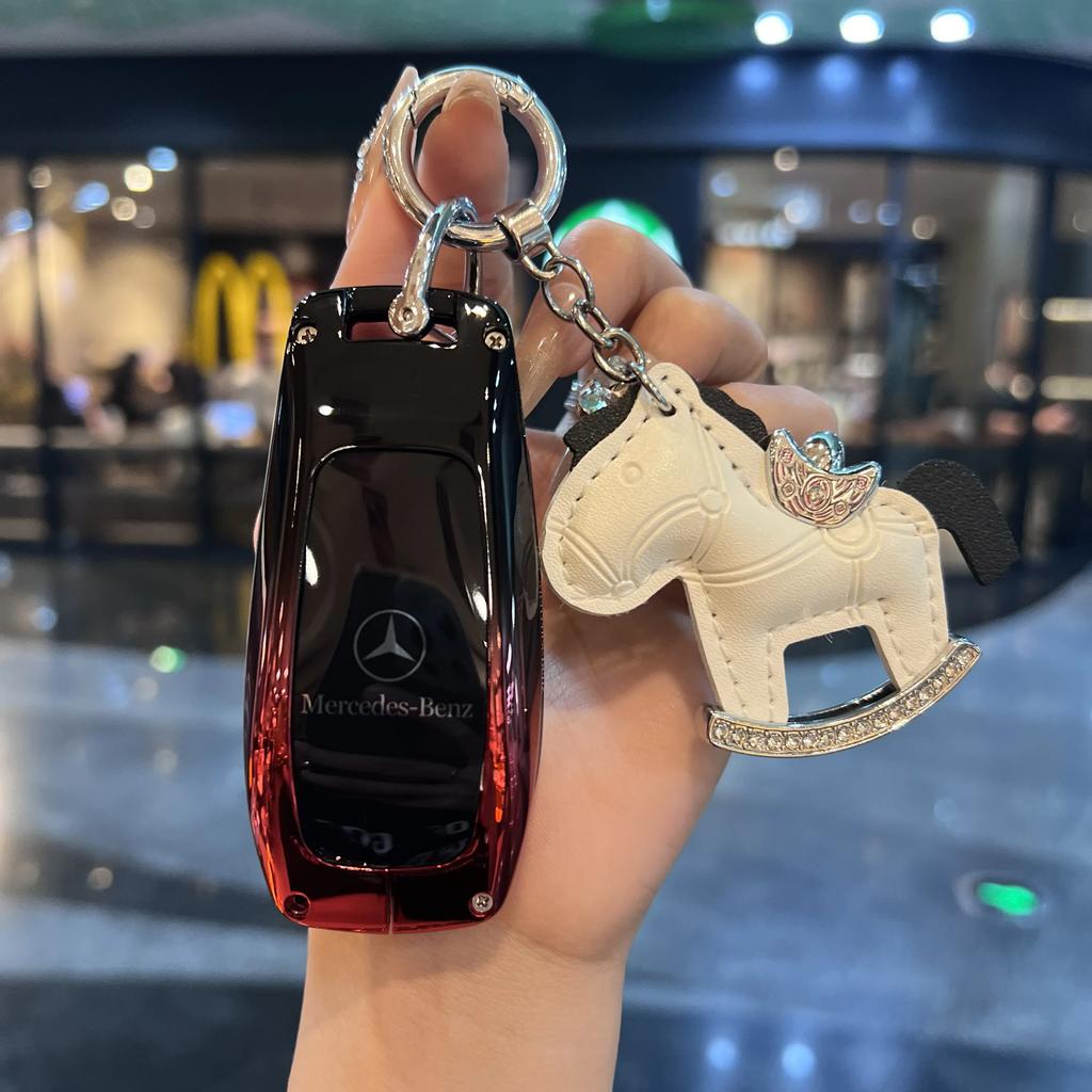 REE4   3BTN Fashion Soft Car Key Case For Mercedes Benz A C E S G Class GLC CLE CLA GLB GLS W177 W205 W213 W222