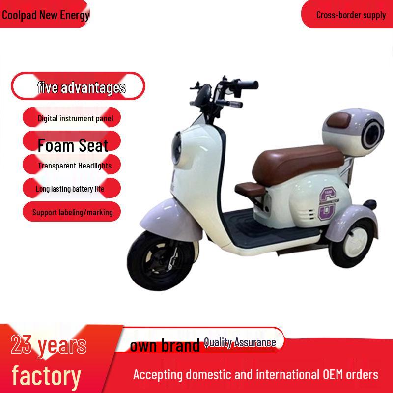 Electric Tricycle Scooter for Kids, Women, Deliveries, and Seniors