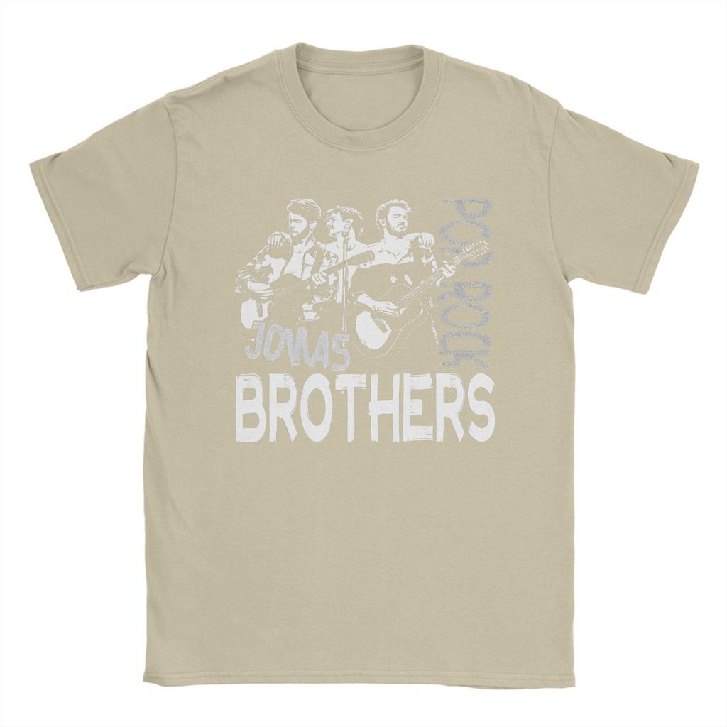 Men's Jonas Brother T Shirts Music  Cotton Clothes Vintage Short Sleeve Round Collar Tees Printed T-Shirt