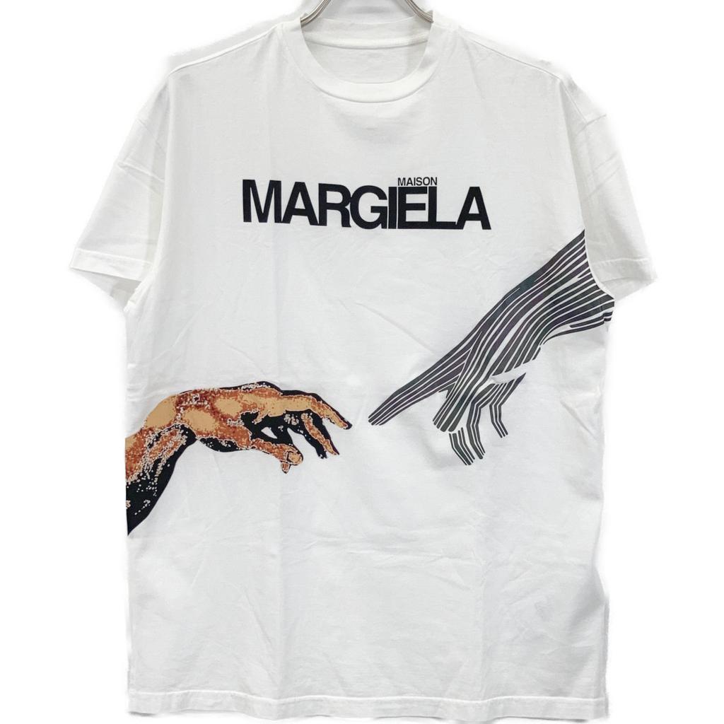 Maison Margiela S50GC0533 19Stainless Steel White Crew Neck T-Shirt tops 44 whiteUsed