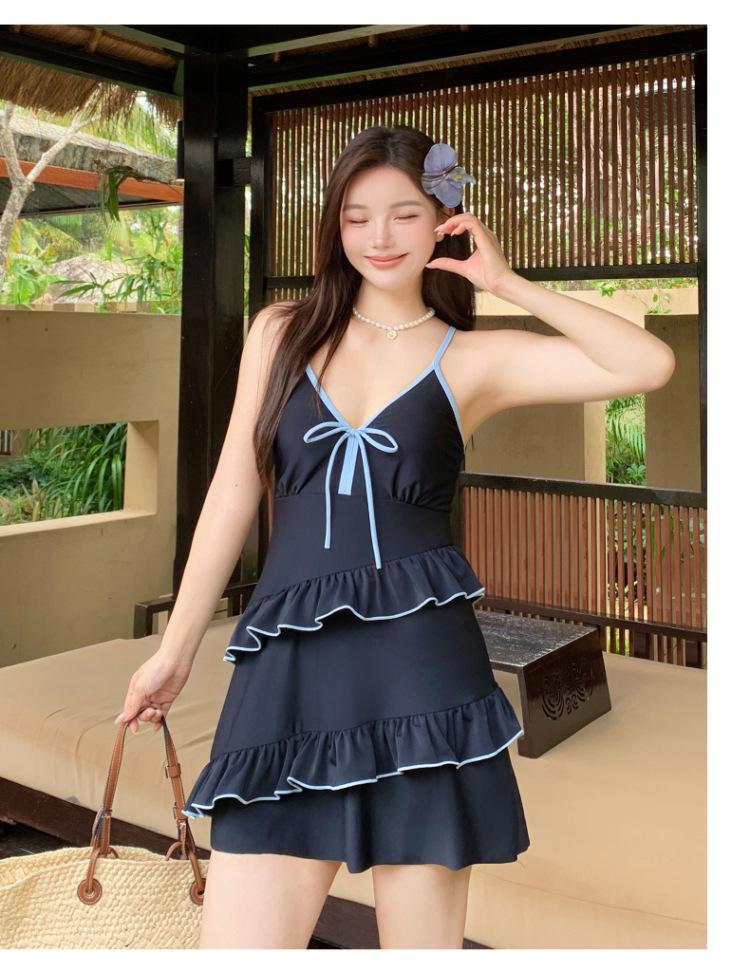 2025 Damen Übergröße Einteiler Rock Badeanzug - Stilvoller Frühjahrs-Überwurf für kurvige Figuren